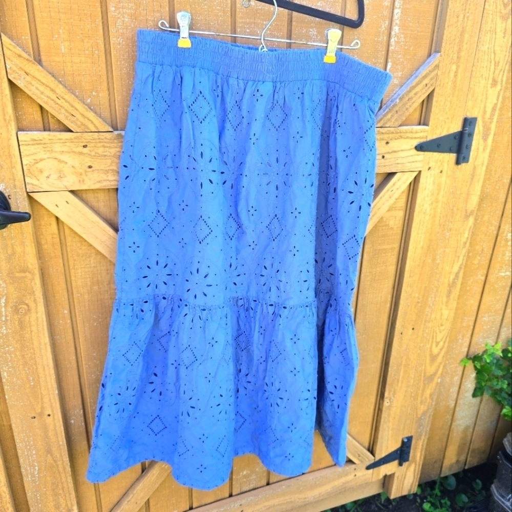 Gap Blue Eyelet Women's Skirt Size XL
